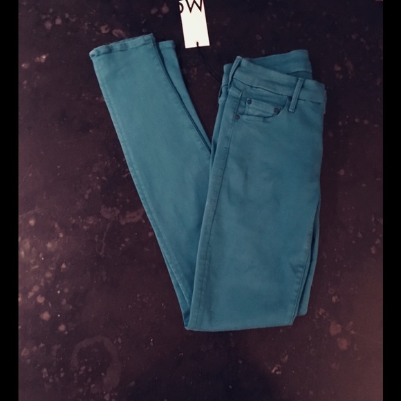 Mother The Looker Wash: Dye-Be Teal NWT  Jeans - Picture 3 of 5